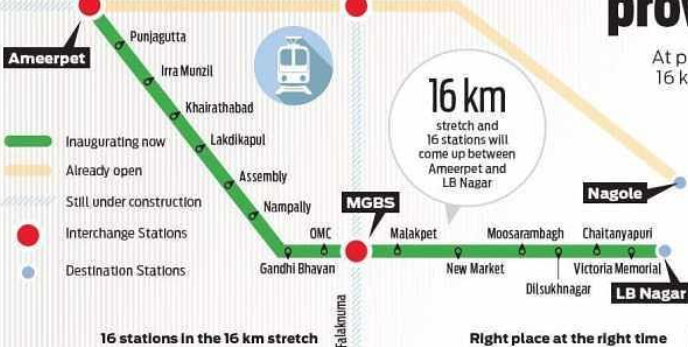 ameerpet metro station map