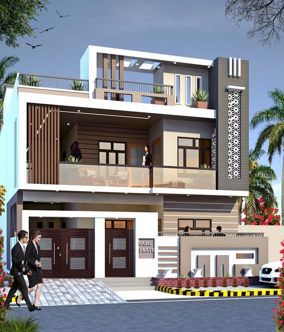 Normal house front elevation designs