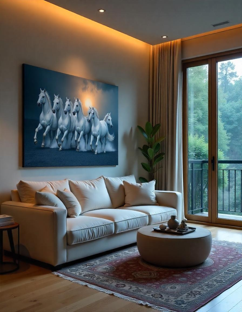 vastu white horse painting