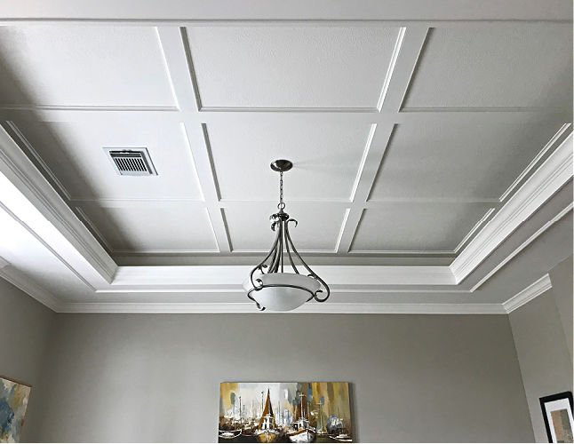 Coffered POP Design for Bedroom