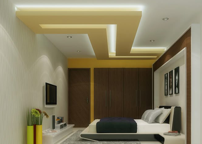 color layered pop design for bedroom