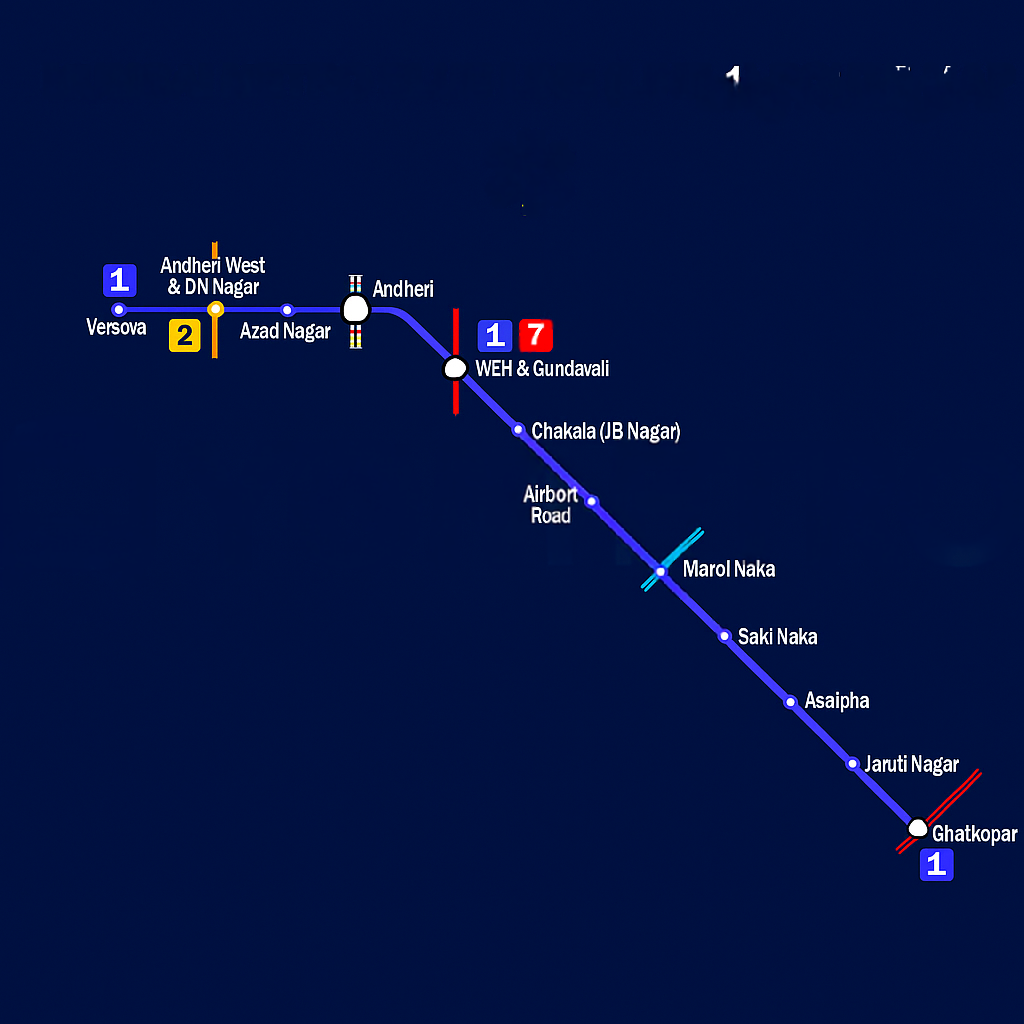ghatkopar versova metro map